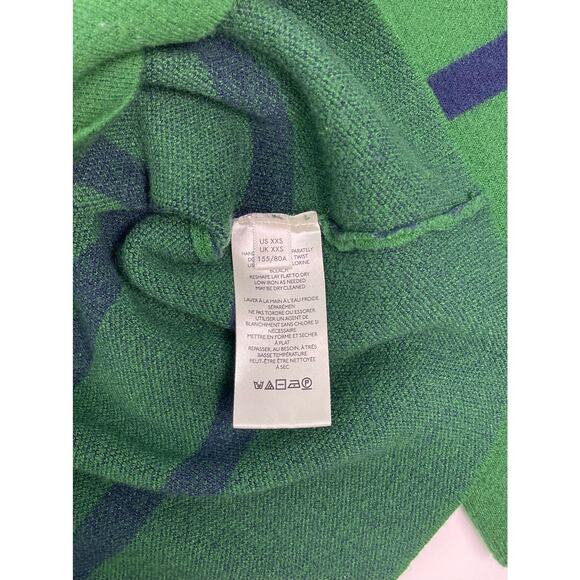 Maeve by Anthropologie Green Blue Striped Turtleneck Sweater Women’s XXS - Picture 8 of 9